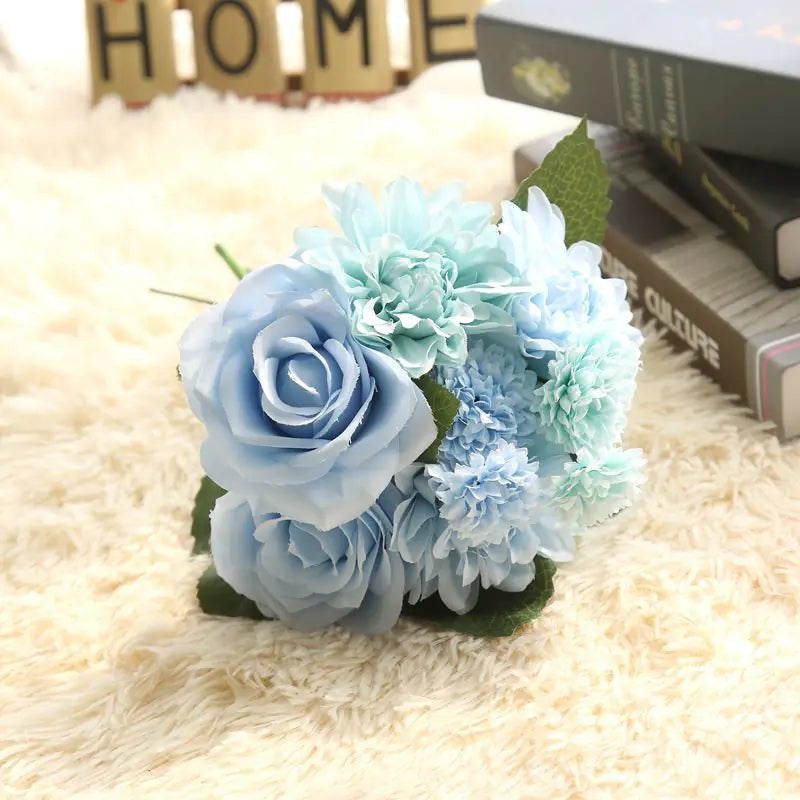 Dahlia Rose Bouquet Artificial Flower Home Decor
