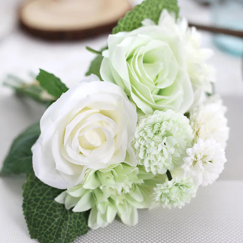 Dahlia Rose Bouquet Artificial Flower Home Decor