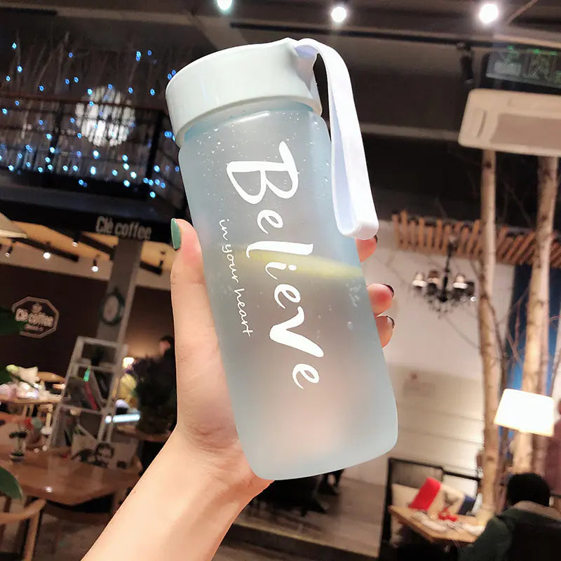 Custom Cute Frosted Plastic Cup - Trendy Portable Water Cup