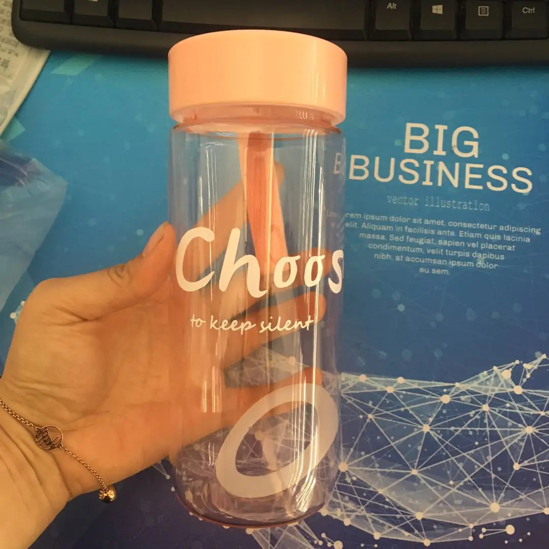 Custom Cute Frosted Plastic Cup - Trendy Portable Water Cup