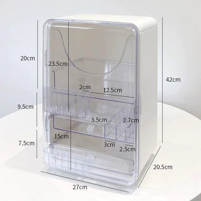 Large Capacity Makeup Organizer Box with Dustproof Design
