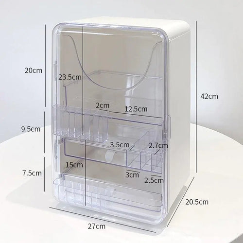 Large Capacity Makeup Organizer Box with Dustproof Design