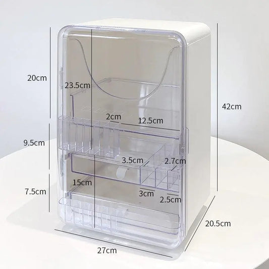 Large Capacity Makeup Organizer Box with Dustproof Design