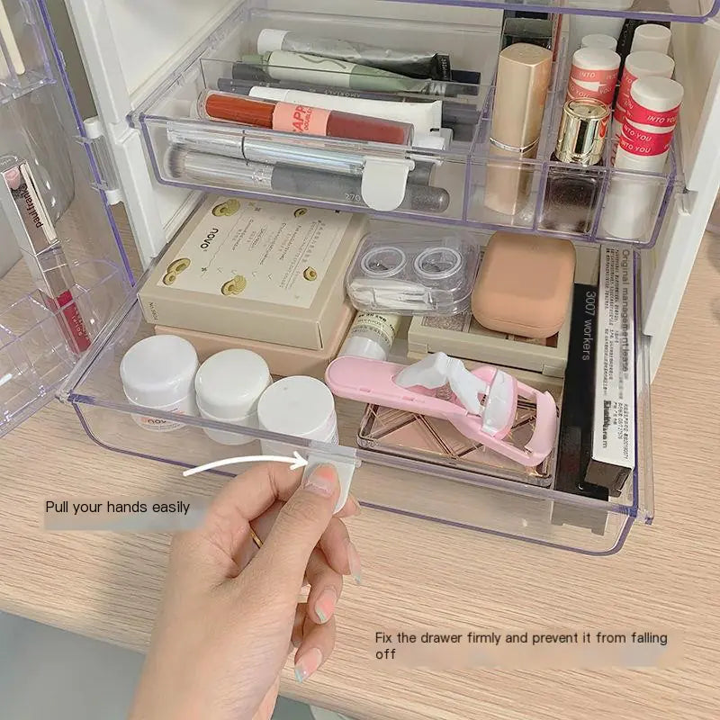Large Capacity Makeup Organizer Box with Dustproof Design