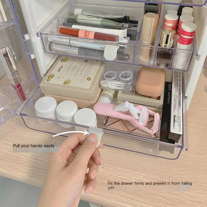 Large Capacity Makeup Organizer Box with Dustproof Design