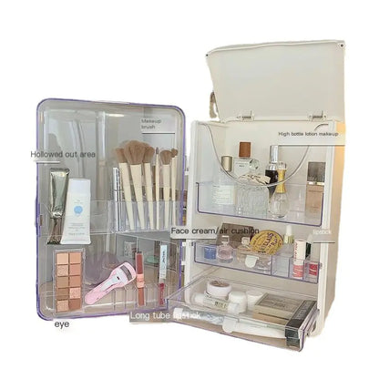 Large Capacity Makeup Organizer Box with Dustproof Design