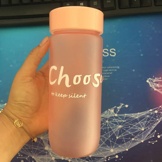 Custom Cute Frosted Plastic Cup - Trendy Portable Water Cup